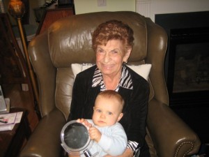 Mom with great-grandson, Charles Garrett