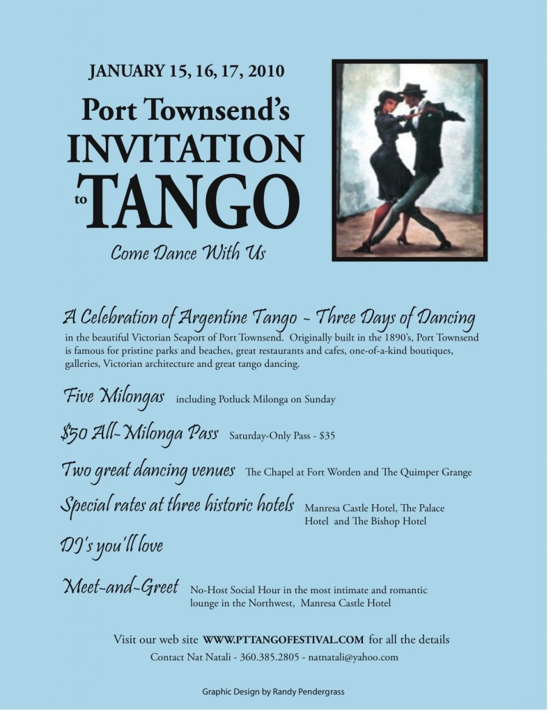 Tango flyer Port Townsend